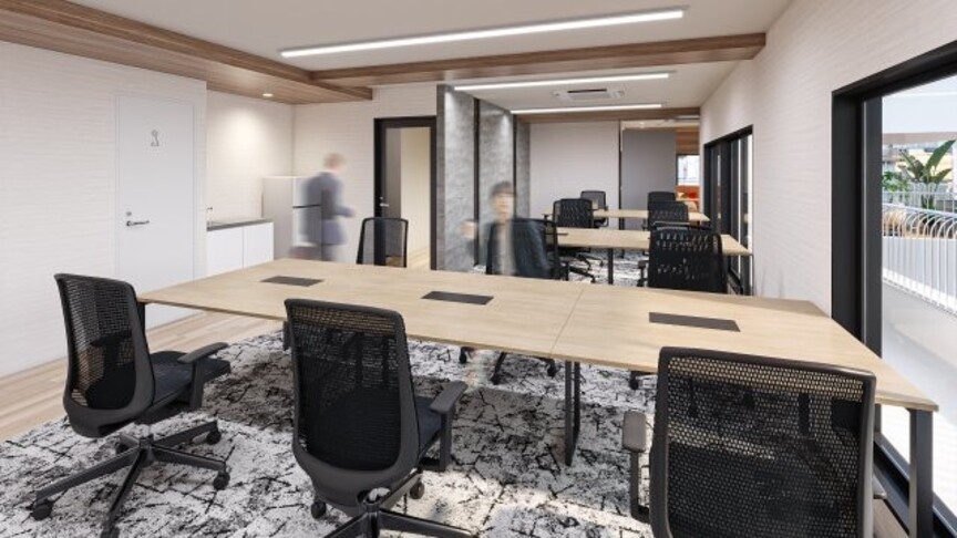 【敷金最大0】人形町駅徒歩5分、広々としたテラス付きのフルセットアップオフィス